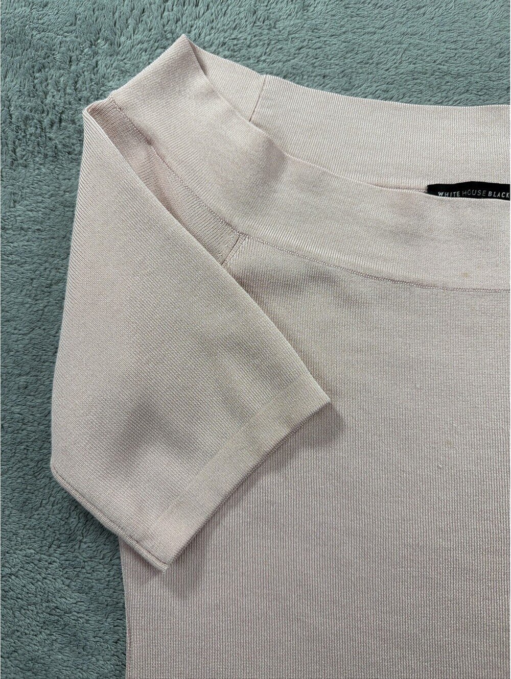 WHBM White House Black Market Pink Off Shoulder Knit Sweater - Picture 3 of 8